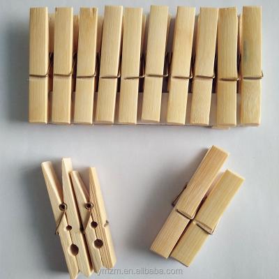 China Factory supply BAMBOO clothing clips bamboo pegs mini clothespin for sale