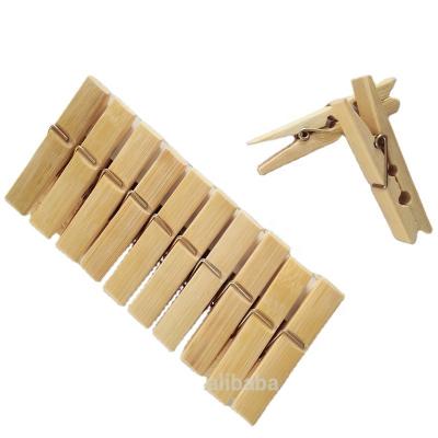 China Household bamboo clips BAMBOO laundry clothes peg mini wooden clip for sale