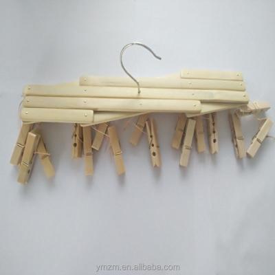 China Staple Household 16 Staples Bamboo Clothing Hanger for sale