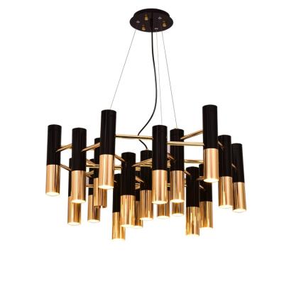 China New Design Home/Hotel/Restaurant/Bar/Living Room/Store Pendant Light Decorative Black Gold Chandelier for Dining Room Restaurant and Hotel for sale