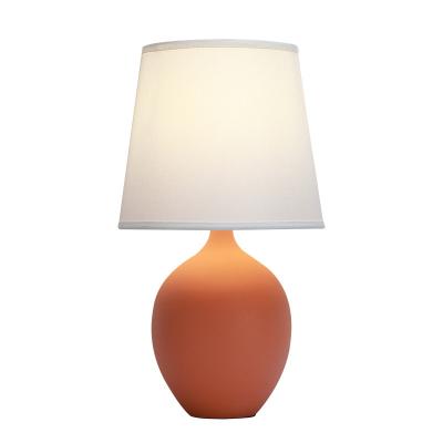 China Modern High Quality Ceramic Bedside Fabric Light Desk Living Room Decoration Home Table Lamps for sale