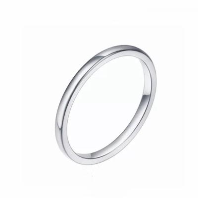 China Fashion Full Lead Free Nickel Free Simple Luster Steel Ring Jewelry Women 18K Titanium Gold Plated Stainless Steel Ring for sale