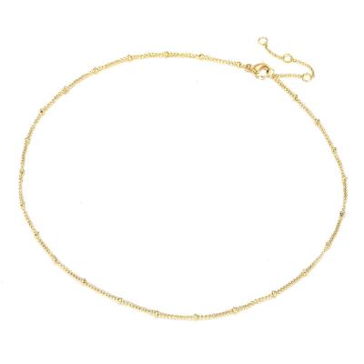 China FASHIONABLE Cute Adjustable Jewelry Stainless Steel Gold Chain Delicacy Initial Minimalist Choker Jewelry For Women DIY for sale