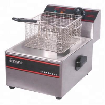 China Stainless Steel 5.5L Single Tank Deep Fryer for sale