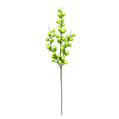 China Christmas Tree Ornaments Artificial Green Berry Stems Christmas Tree Ornaments Winter Christmas Berries DIY Holiday Decoration for sale