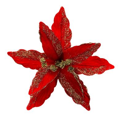 China Artificial poinsettia Christmas flower navidad twinkle flowers large strength supplier holiday home decor products artificial poinsettia tree for sale