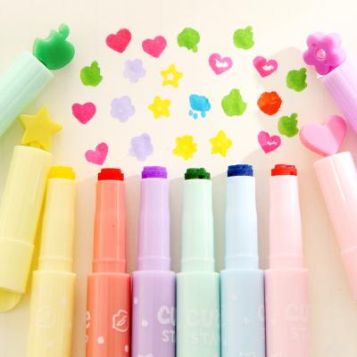 China 15cm School Students Stamp Highlighter Bar Stationary Marker Pen for sale