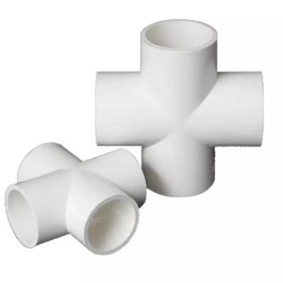 China High Quality Water Supply PVC Water Pipe Joints Plug Four Way Pipe Fittings for sale