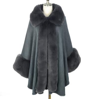 China Factory Price Women's Winter Coat Shawl Women's Faux Fur Warm Winter Coat for sale