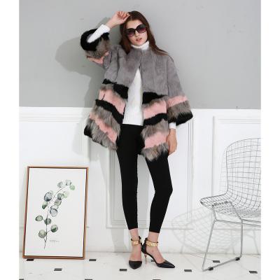 China New Arrival Anti-wrinkle Women's Real Fur Collar Coated Real Fur Coat Women's Jackets For Ladies for sale