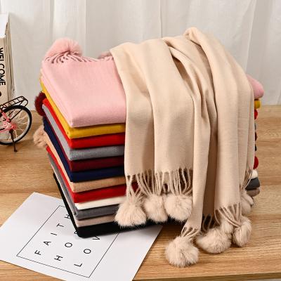 China Cashmere 2022 Promotional Imitation Cashmere Long Winter Scarves For Women for sale