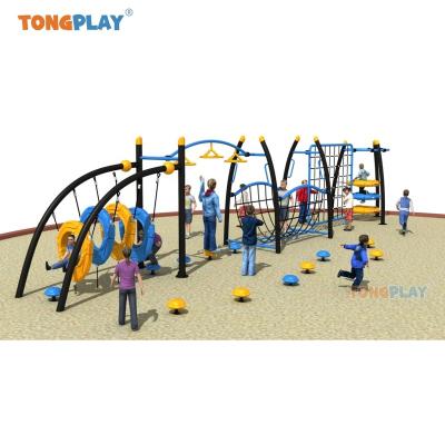 China Anti-slip outdoor slide and climbing frame kids obstacle Climbing rope net Outdoor Playground Children Playground Structure for sale