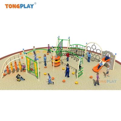 China Anti-slip children outdoor slide and climbing frame physical fitness exercise playground climbing frames climbing wall for kids for sale