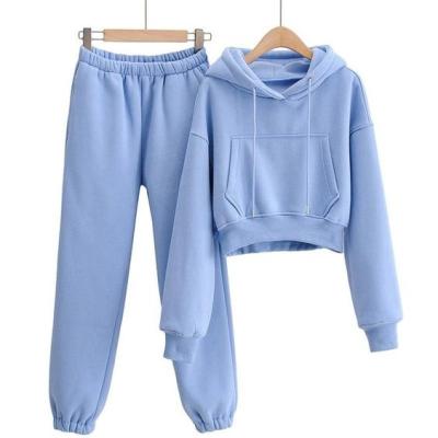 China Breathable Breathable Custom Designs Polyester Luxury Tracksuit Fleece Velvet Private Label Women Hoodie Tracksuits for sale