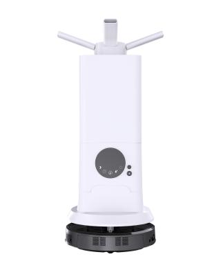 China Hotels AI Robot With Disinfecting Fogger Sanitization Equipment Autonomous Sprayer Disinfection Fog Machine for sale