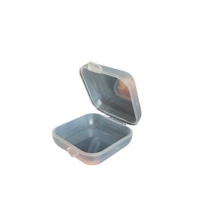 China Small mini small storage box plastic box pp two transparent plastic earplug earplug square box storage box for sale