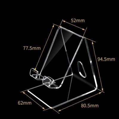 China Clear Color Clear Acrylic Flat Cell Phone Stand Display Stand Multifunctional Stocked Farmhouse Desktop Counter Support for sale