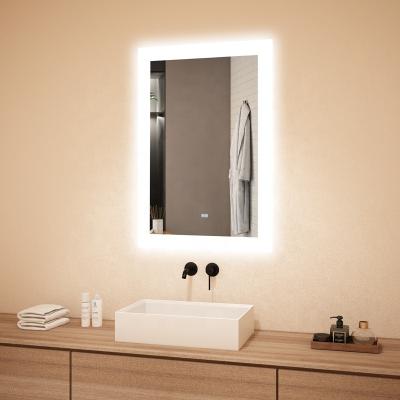 China Luminous Home Decoration Touch Switch Led Light Bathroom Wall Vanity Mirror for sale