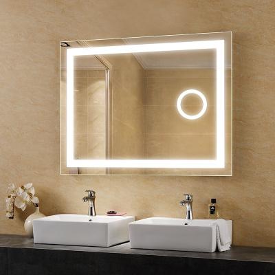 China Electric Magnifying Led Anti Fog Mirror PET Bathroom Anti Fog Mirrors for sale