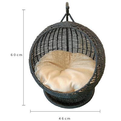 China Pet Hosue Rattan Standard Swing Wicker Cat Basket Pet House for sale