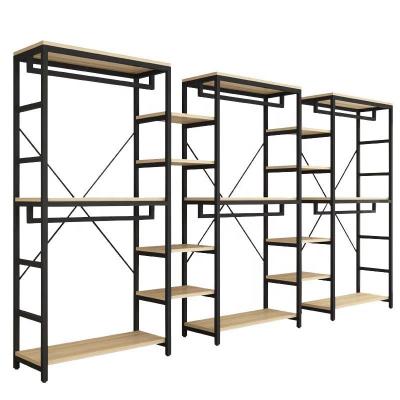 China Double-sided display rack clothes rack men's and women's clothing store for sale