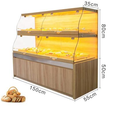 China Morden Cake Displays Bakery Display Cabinet Custom Size Countertop Bakery Display Case for sale