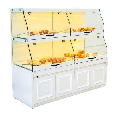 China Single Sided Wholesale Cake Displays Custom Bakery Display Cabinet Size Countertop Bakery Display Case for sale