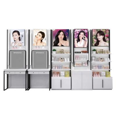 China Luxury Best Quality Modern Fashion Supermarket Display Rack Wooden Cosmetic Rack for sale