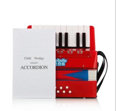 China ABS plastic children 17 key 8 bass musical instrument accordion with black key for sale for sale