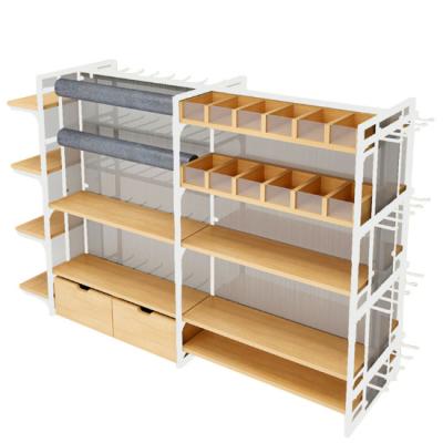 China Double Sided Used Gondola Double Sided Wooden Supermarket Shelving Shelves For Supermarket for sale