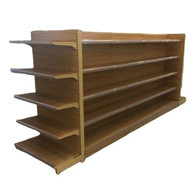 China Customized Double Sided Gondola Shelves Supermarket Shelf Gondola Metal Display Rack Market For Sale for sale