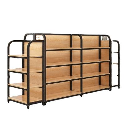 China China Factory Supplied Good Quality Grain and Oil Shelves Supermarket Supplies Wooden Grain Oil Display Rack Shelves for sale