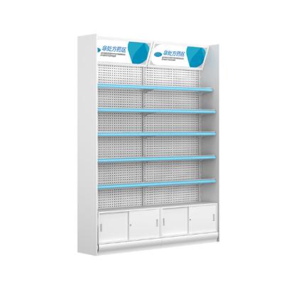 China Wholesale Double Sided Pharmacy Shelves Counter For Sale Pharmacy Shelves Display Cabinet for sale