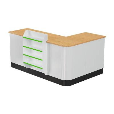 China Modern stylish cheap price modern store counter checkout small retail supermarket checkout counter for sale