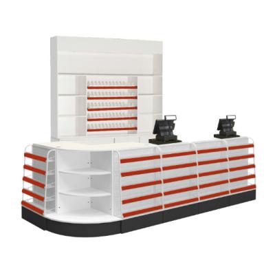 China 2022 modern stylish hot selling store used checkout counters supermarket counter checkout counter cashier for sale