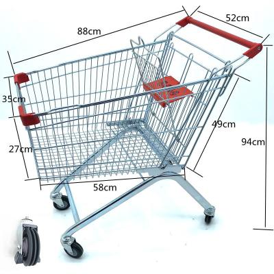 China Durable Hot Products For Selling Red Shopping Cart With Wheels Red Shopping Cart for sale