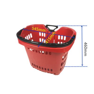 China Eco-friendly Four Wheel Supermarket Folding Baskets Supermarket Shopping Cart For Sale for sale