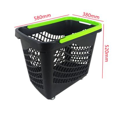 China Large Capacity Eco - Friendly Used Supermarket Shopping Trolleys For Vending Intelligent Shopping Trolley for sale