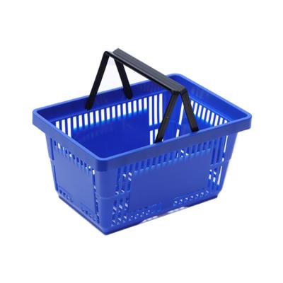 China Good Price Eco - Friendly Shopping Basket For Supermarkets Blue Foldable Shopping Basket for sale