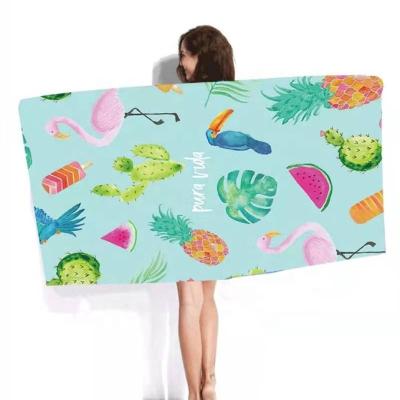 China Factory direct sale viable microfiber beach towel can be customized logo kids adult beach towel for sale