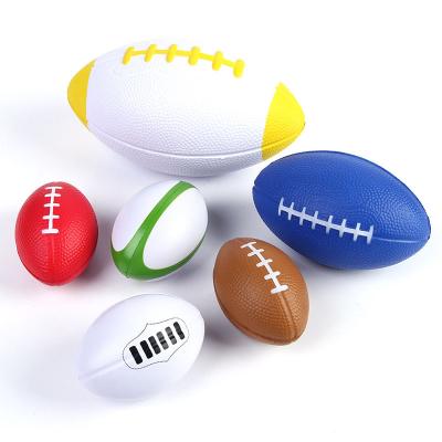 China Promotional Toy Customized Printing PU Rugby Strain Ball for sale