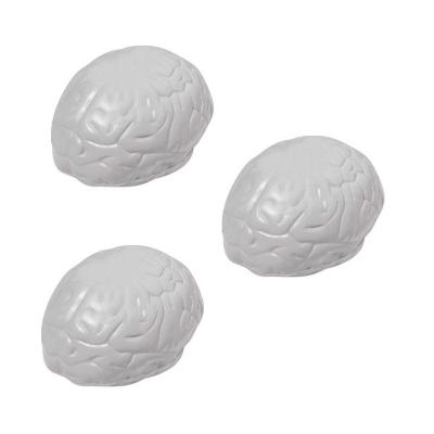 China Soft Custom Printed Brain Shaped PU Stress Ball for sale