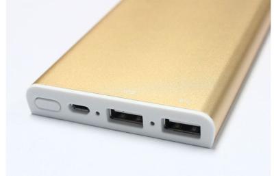 China Ultra Slim 10000mah High Capacity Lithium Polymer Power Bank Dual USB , 5V for sale