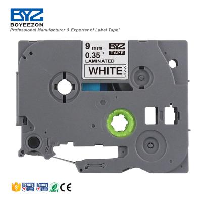 China Boyeeon COMPATIBLE Tz221 Tze221 Tz-221 Tze-221 9mm Black On White Compatible Laminated Label Cartridge For Brother P Touch Pt-1010 for sale