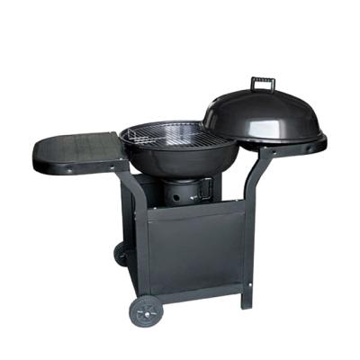 China Easily Assembled Charcoal BBQ Grill with Cart BBQ Grill Kettle Grills Deluxe Kettle with Side Table for sale