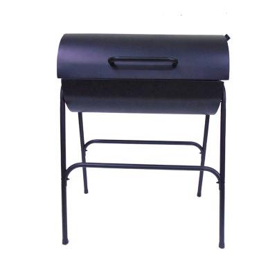 China Easily Assembled Hot Sale Barrel Charcoal Black Oil Can BBQ Grill Smoker Barrel Grill for sale