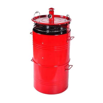 China Adjustable Size 5 In 1 Grills Barrel Oil Drum Grill 18 Inch Vertical Smoker Charcoal Barrel Smoker Grill for sale