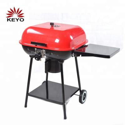 China Easily Assembled Outdoor Square Shaped BBQ Grill Burger Charcoal BBQ Burger Grills for sale