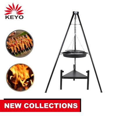 China Large Size Guangdong KEYO LFGB Adjustable Height Adjustable Tripod Barbecue Grill Baking Machine for sale