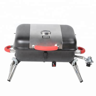 China Easily Assembled Gas Barbecue Backyard Grills Portable Barbecue Gas Grill With Folding Side Table for sale